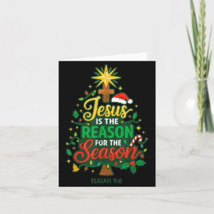 Jesus Reason Season Christian Christmas Family Pjs Card