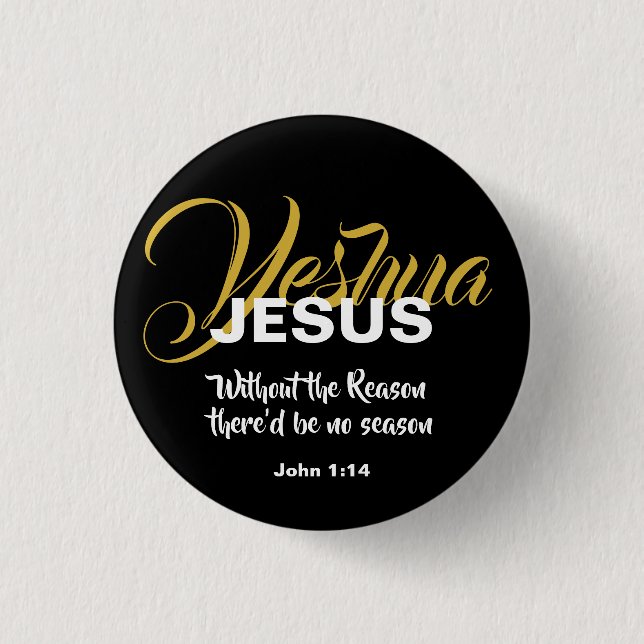 JESUS REASON SEASON Christian Scripture Christmas 3 Cm Round Badge (Front)