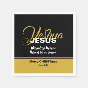 JESUS REASON SEASON Christian Scripture CHRISTMAS Napkin