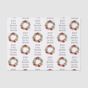 JESUS REASON SEASON   Festive Wreath   CHRISTMAS Tissue Paper