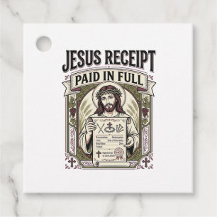 Jesus Receipt Paid In Full Jesus Receipt Paid In C Favour Tags