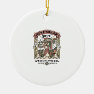 Jesus Record Shop Gospel Jesus Record Shop Christi Ceramic Tree Decoration