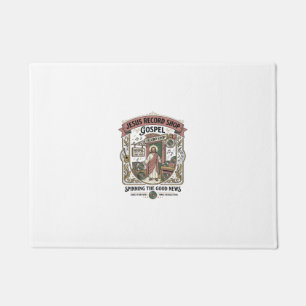 Jesus Record Shop Gospel Jesus Record Shop Christi Doormat