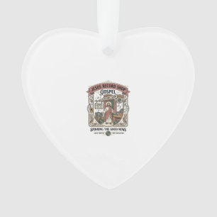 Jesus Record Shop Gospel Jesus Record Shop Christi Ornament