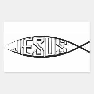 Jesus Rectangular Sticker