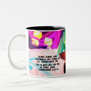 Jesus rejoice  Two-Tone coffee mug