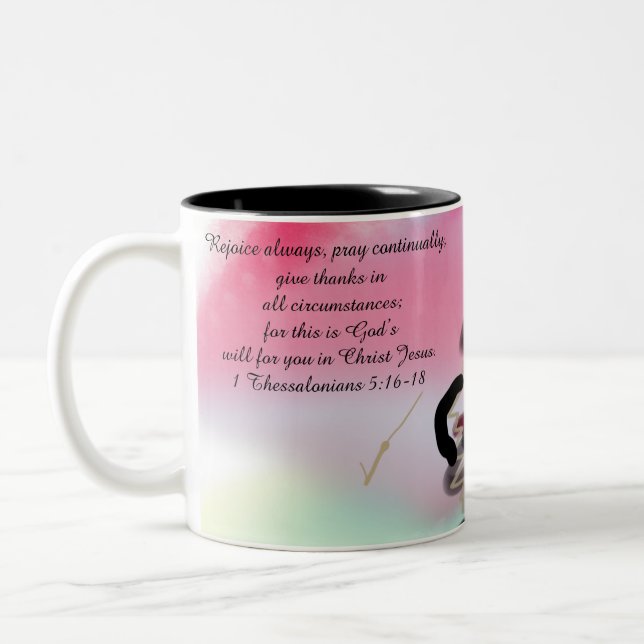 Jesus rejoice  Two-Tone coffee mug (Left)