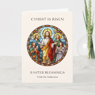 Jesus Religious Catholic Easter Blessings Holiday Card