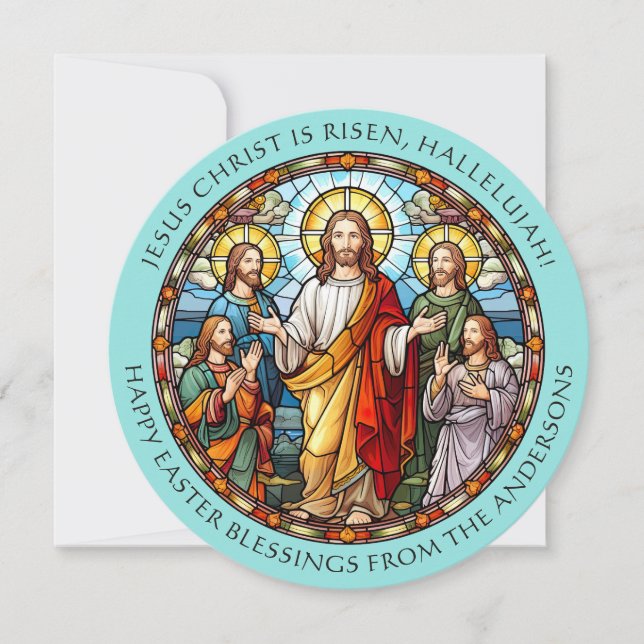 Jesus Religious Catholic Easter Holiday Card (Front)