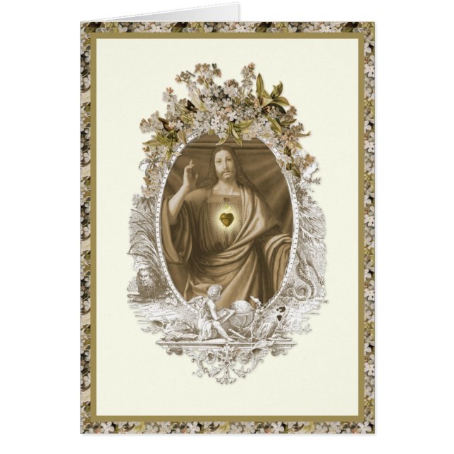 Jesus Religious Christian Floral Vintage  (Front)