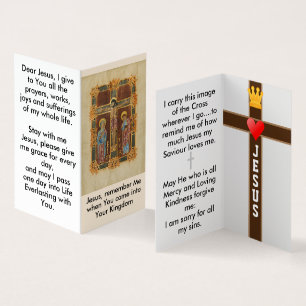 Jesus remember me prayer card