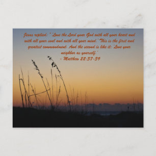 Jesus replied: ” ‘Love the Lord your God with all Postcard