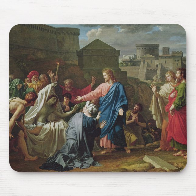 Jesus Resurrecting the Son of the Widow of Naim Mouse Mat (Front)