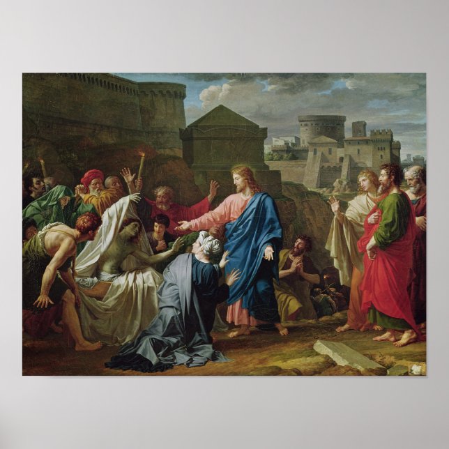 Jesus Resurrecting the Son of the Widow of Naim Poster (Front)