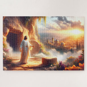 Jesus Resurrection Divine Dawn Jigsaw Puzzle