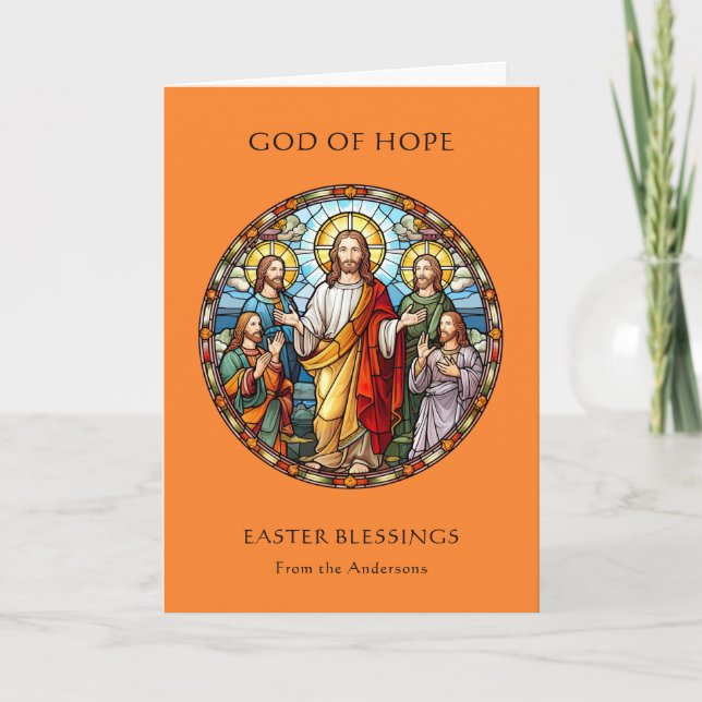 Jesus Resurrection Religious Catholic Easter Holiday Card (Front)