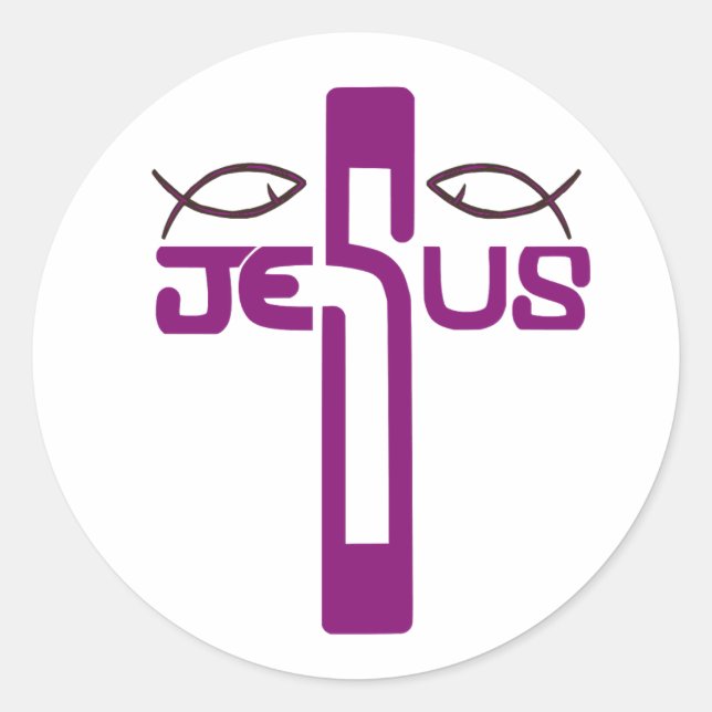 Jesus Resurrection Sunday Classic Round Sticker (Front)