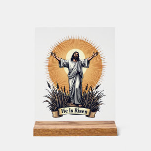Jesus Resurrection Vintage Engraving Faith Shirt ( Acrylic Sign