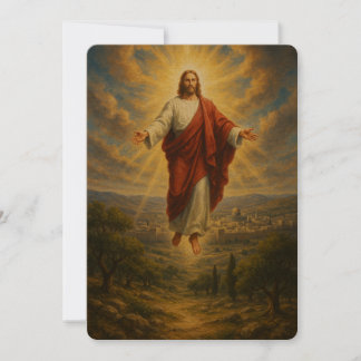 Jesus Returns Mt. of Olives Greeting Card