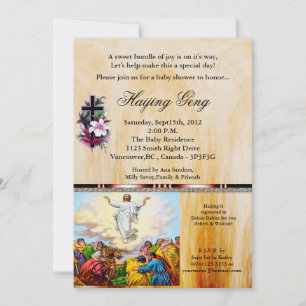 Jesus Returns to the Father Baby Shower Invite