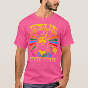 Jesus Revolution Christian Faith Retro Groovy Hipp T-Shirt