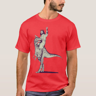 Jesus Riding Dinosaur vintage T-Shirt