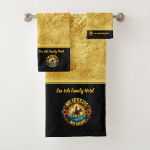 Jesus Riding Donkey Inspires Everlasting Hope (B) Bath Towel Set