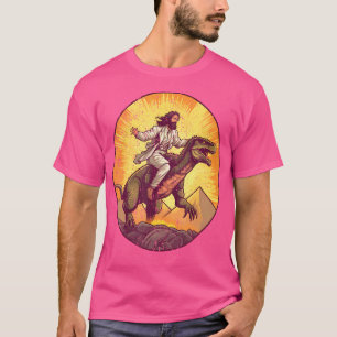 Jesus Riding T-Rex I Jesus Christ On Dinosaur T-Shirt