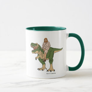 Jesus Riding T-Rex Mug