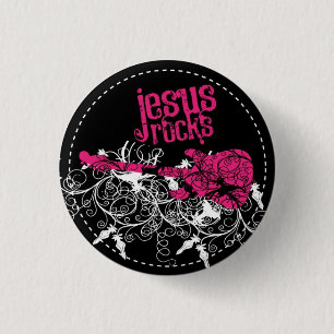 Jesus Rocks 3 Cm Round Badge