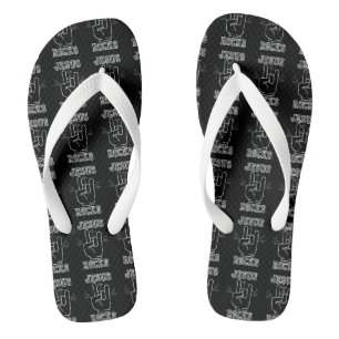 Jesus Rocks Biblical Festival All-Over Flip Flops