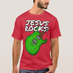 Jesus Rocks, Electric Guitar, Church Guitarist (Gr T-Shirt