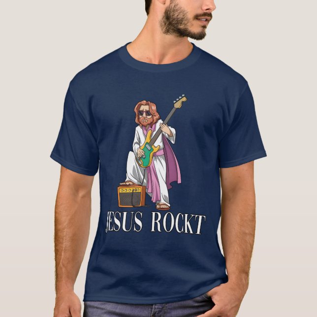 Jesus Rocks for a Men and women boy T-Shirt (Front)