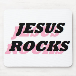 JESUS ROCKS MOUSE MAT
