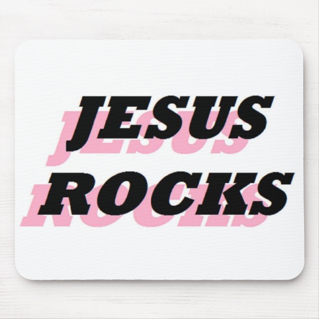JESUS ROCKS MOUSE MAT (Front)