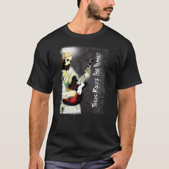 Jesus Rocks The Planet tee (Front)
