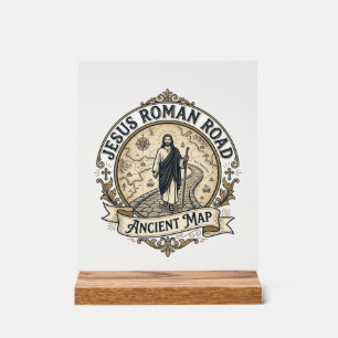 Jesus Roman Road Ancient Map Jesus Roman Road Anci Acrylic Sign