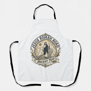 Jesus Roman Road Ancient Map Jesus Roman Road Anci Apron