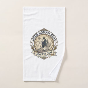 Jesus Roman Road Ancient Map Jesus Roman Road Anci Hand Towel