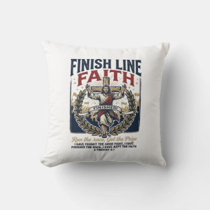 Jesus Running Marathon Vintage Shirt Christian Gra Cushion