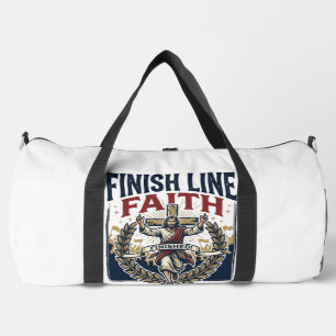 Jesus Running Marathon Vintage Shirt Christian Gra Duffle Bag