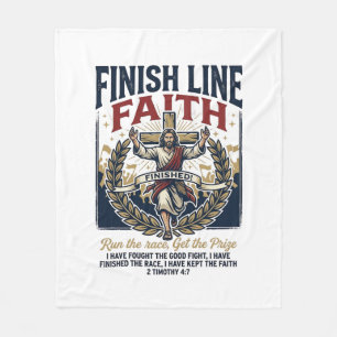 Jesus Running Marathon Vintage Shirt Christian Gra Fleece Blanket