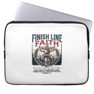 Jesus Running Marathon Vintage Shirt Christian Gra Laptop Sleeve