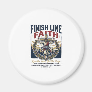 Jesus Running Marathon Vintage Shirt Christian Gra Magnet