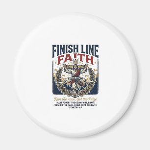 Jesus Running Marathon Vintage Shirt Christian Gra Magnet