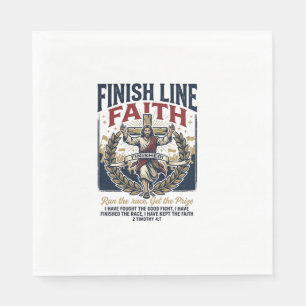 Jesus Running Marathon Vintage Shirt Christian Gra Napkin