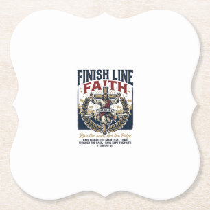 Jesus Running Marathon Vintage Shirt Christian Gra Paper Coaster