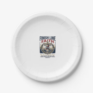 Jesus Running Marathon Vintage Shirt Christian Gra Paper Plate
