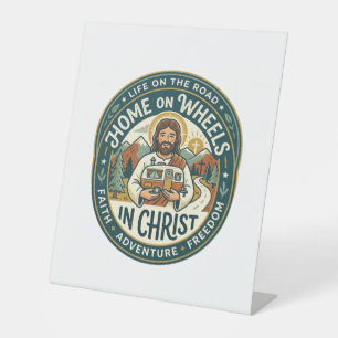 Jesus RV Camper Life Vintage Shirt Christian Graph Pedestal Sign