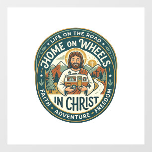 Jesus RV Camper Life Vintage Shirt Christian Graph Window Cling